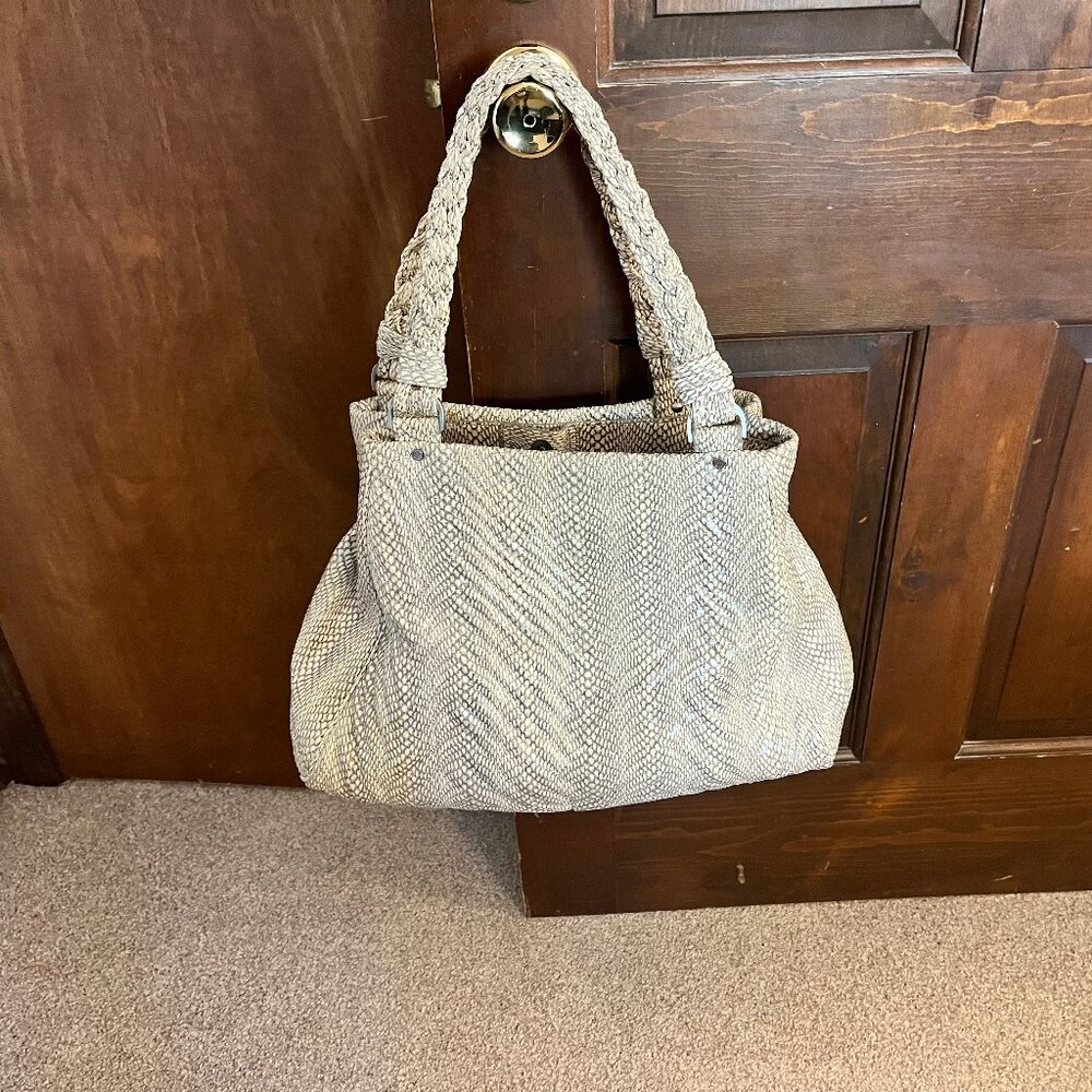 Cole Haan Beige Woven Shoulder Bag